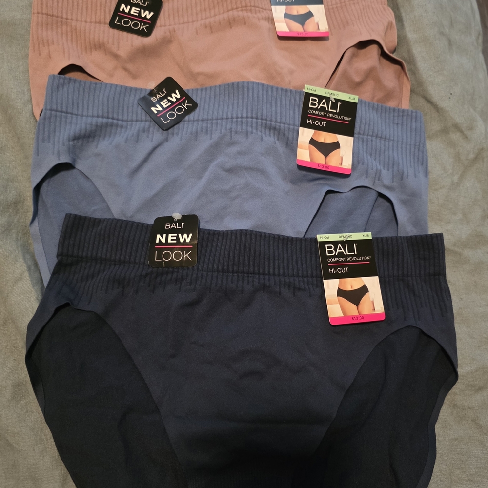 Bali Women's Size 8 Hi-Cut Underwear - Navy, Blue, Blush OBO MOVING NEED GONE